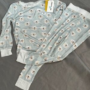Little One Shop Bamboo Polar Bear Pajama Set